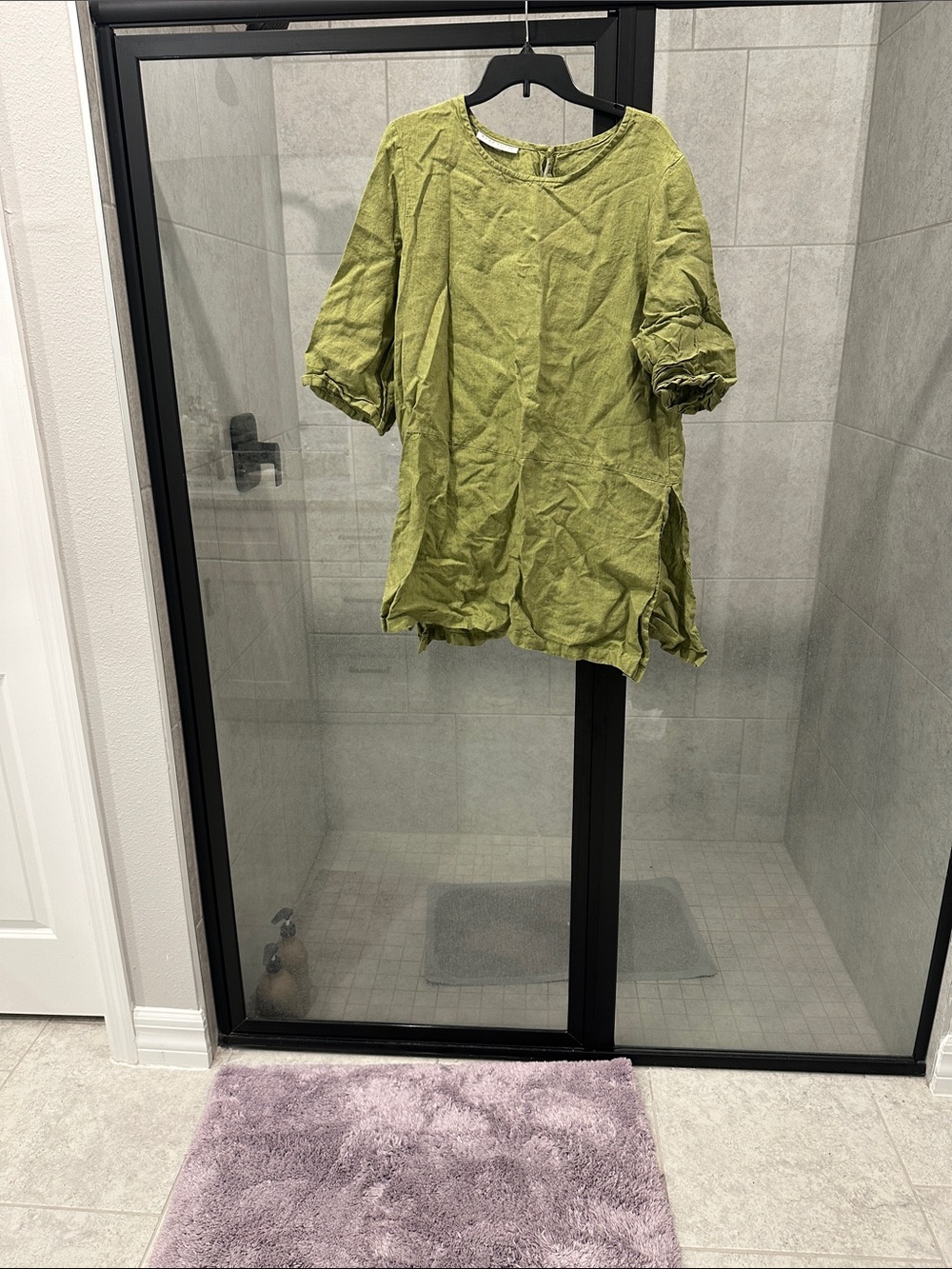 bryn Walker Olive Green Linen Tunic Top